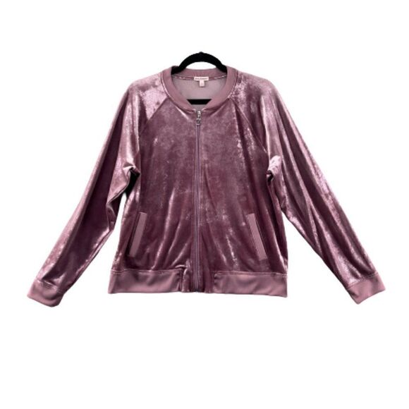 VTG Y2K Juicy Couture Lilac Shimmer Zip Up Velour Track Jacket - Picture 1 of 14